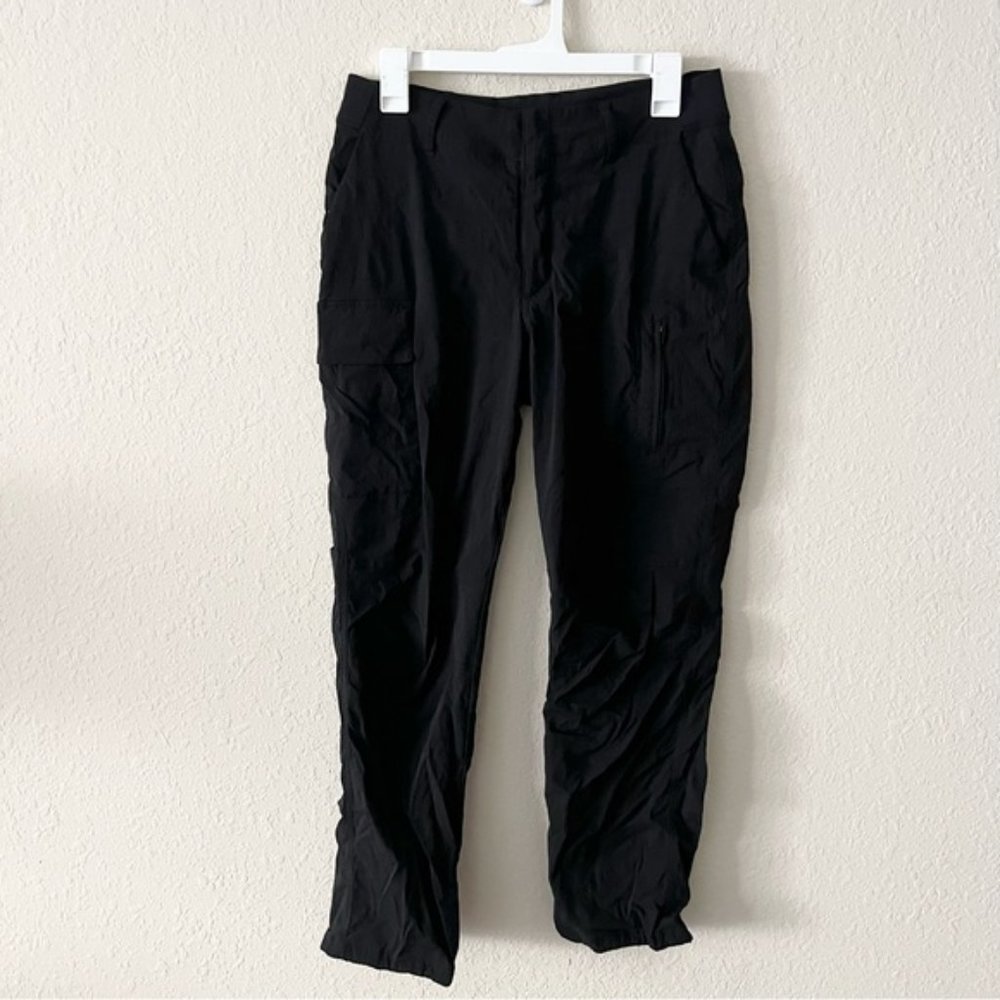 Athleta Womens Trekkie Utility Cargo Pant Black Lightweight Camp Hike Size 8